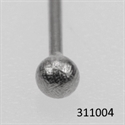 Pyntepind m. 1.5 mm kugle, sølv rhodineret.