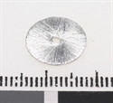 Skive sølv 12 mm børstet