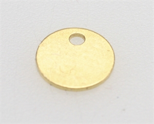 Mønt sølv fg glat m. hul 6 mm