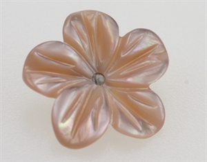 Perlemor Blomst 11 mm Naturrosa