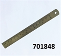 Lineal i stål 15 cm lang, bredde 1,7 cm