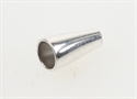 Kegle sølv, glat 6 mm lang