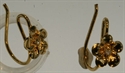Ørebøjle m.blomst/zirkon 8 mm, sølv fg