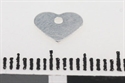 Hjerte sølv m. hul 7x6 mm