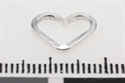 Hjerte sølv 1,2 mm tråd 12x9 mm