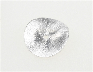 Buet skive sølv  børstet 12 mm
