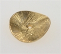 Skive buet børstet sølv fg 12 mm m. centreret hul