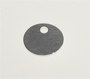 Mønt glat,9 mm, hul 0,9 mm