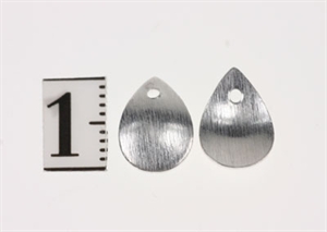 Dråbe buet 10x7 mm, sølv børstet