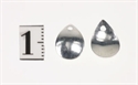 Dråbe buet 10x7 mm, sølv glat