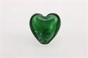 Glaspynt buttet hjerte Grøn