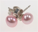 Ørestik m. perle lyserød