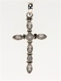 Kors i 925-sølv m. lys  ametyst