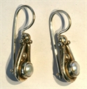 Ørebøjle i sølv m. perle 6 mm