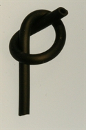 Gummisnøre 2 mm sort med hul.
